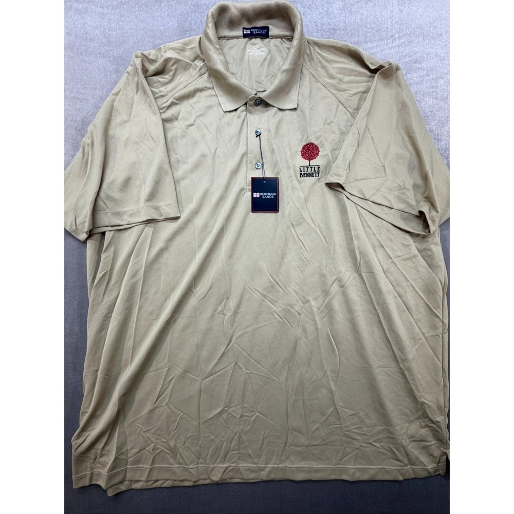 NWT Bermuda Sands Golf Polo Shirt Beige 2XL "Little Bennett"‎